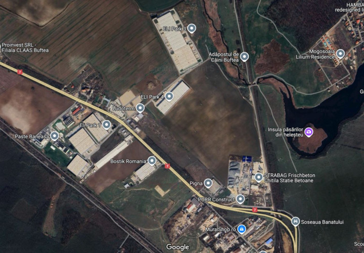 De inchiriat teren stradal DN7 zona hale, la iesirea din Chitila