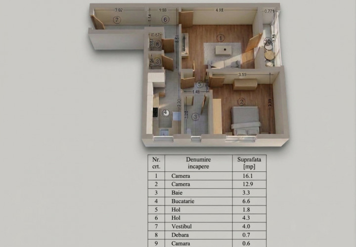 Apartament 2 camere Drumul Taberei, renovat integral, lângă metrou
